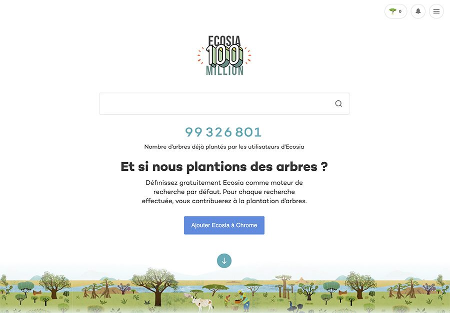 Ecosia : moteur de recherche militant pour la reforestation