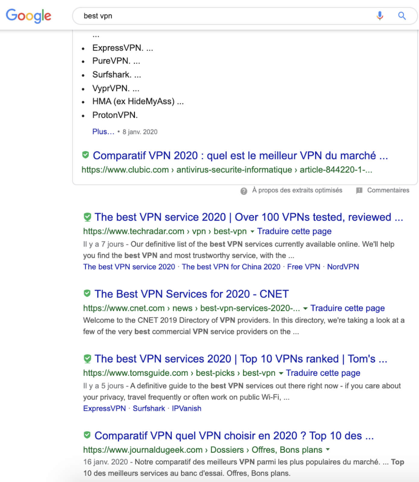 Comment gagner des places sur un mot clé - exemple 10