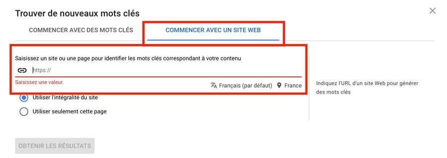 Google Ads - Keyword Planner