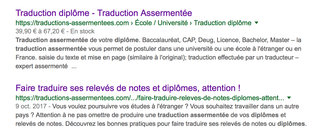 Page de résultats de recherche pour traduction assermentée diplôme